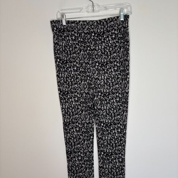 CHICO'S (size 1) Fabulously Slimming Leggings Womens 8 Black Gray Tummy Control - Picture 1 of 5